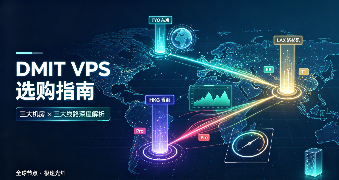 DMIT VPS 选购指南：LAX、HKG、TYO 三大机房怎么选？Pro、EB、T1 有什么区别？
